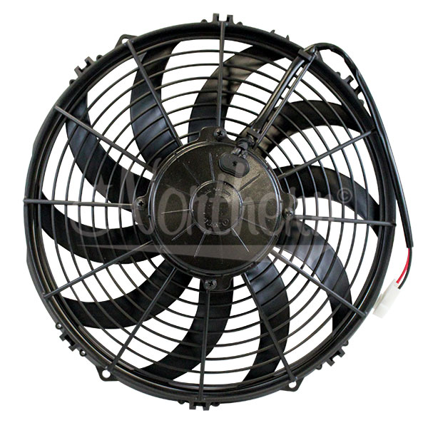 BM346975 12 Inch Puller Curved Blade Cooling Fan w/o Weather Pack Connector