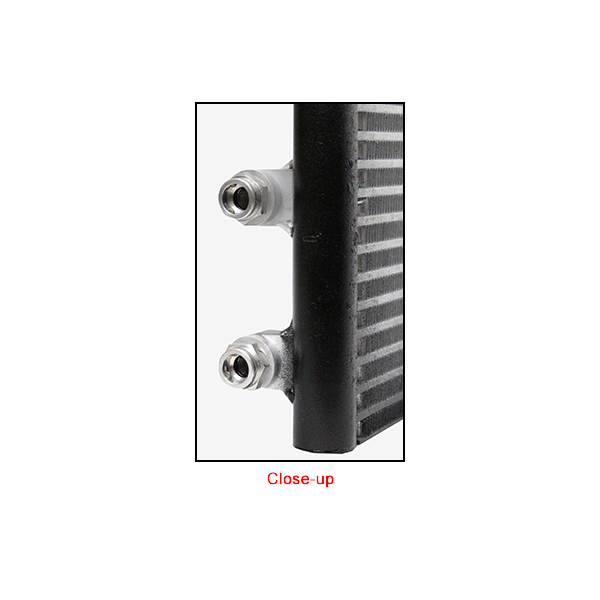 CD82177 Condenser - 23 1/4 x 21 1/8 x 3/4 Core (Quick Connect Oil Cooler Fittings)