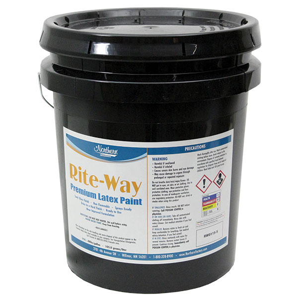 RW0115-5 Black Premium Latex Paint- 5 Gallon