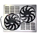 Z40007 Dual 10" Electric Fan & Shroud - 17 1/4 x 22 1/8 x 2 5/8