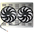 Z40014 Dual 11" Electric Fan & Shroud - 17 1/2 x 24  x 2 5/8