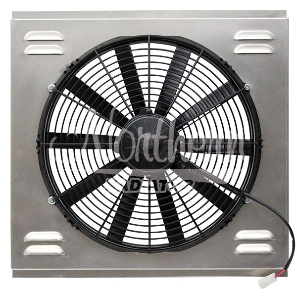 Z40074 Single High CFM 16" Electric Fan & Shroud - 18 1/4 x 20 5/16 x 4