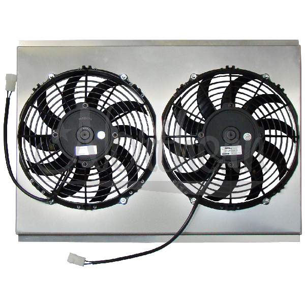 Z40081 Dual 10" Electric Fan & Shroud - 14 7/8  x 22 1/8  x 2 5/8