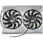Z40081 Dual 10" Electric Fan & Shroud - 14 7/8  x 22 1/8  x 2 5/8
