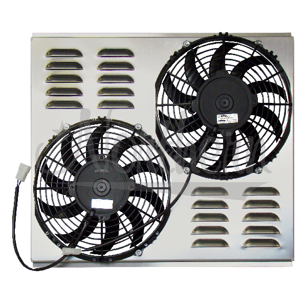 Z40088 Dual 10" Electric Fan & Shroud - 17 3/8 x 20 1/2 x 2 5/8