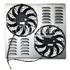 Z40091 Dual 10" Electric Fan & Shroud - 18 1/8 x 20 3/4 x 2 5/8